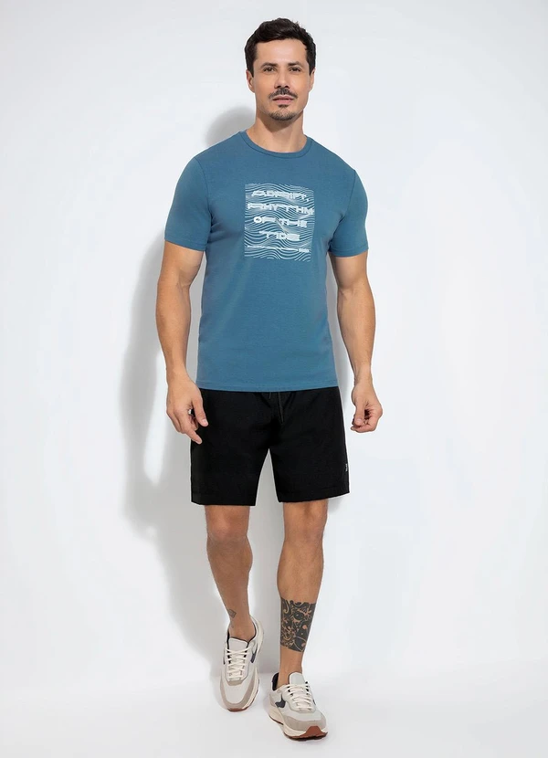 Exco - Camiseta em Algodão Azul 4