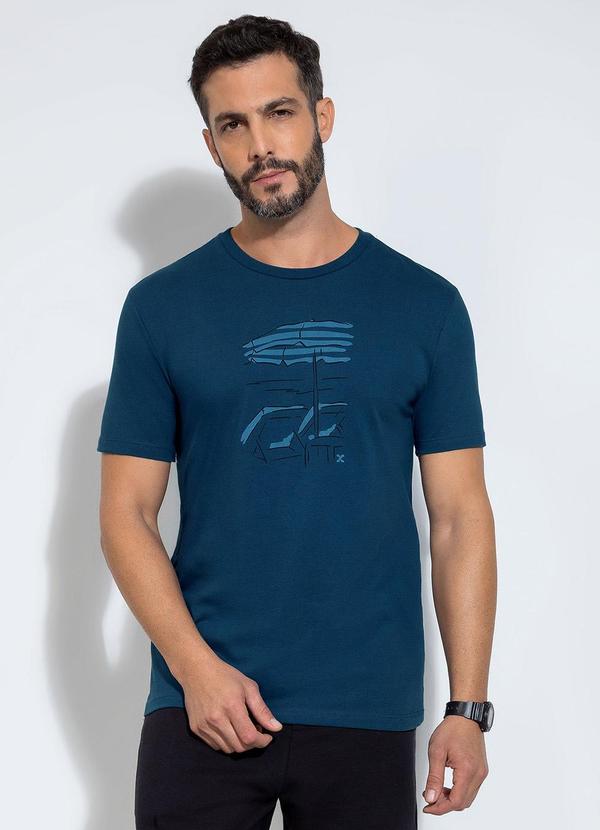 Exco - Camiseta em Algodão Azul