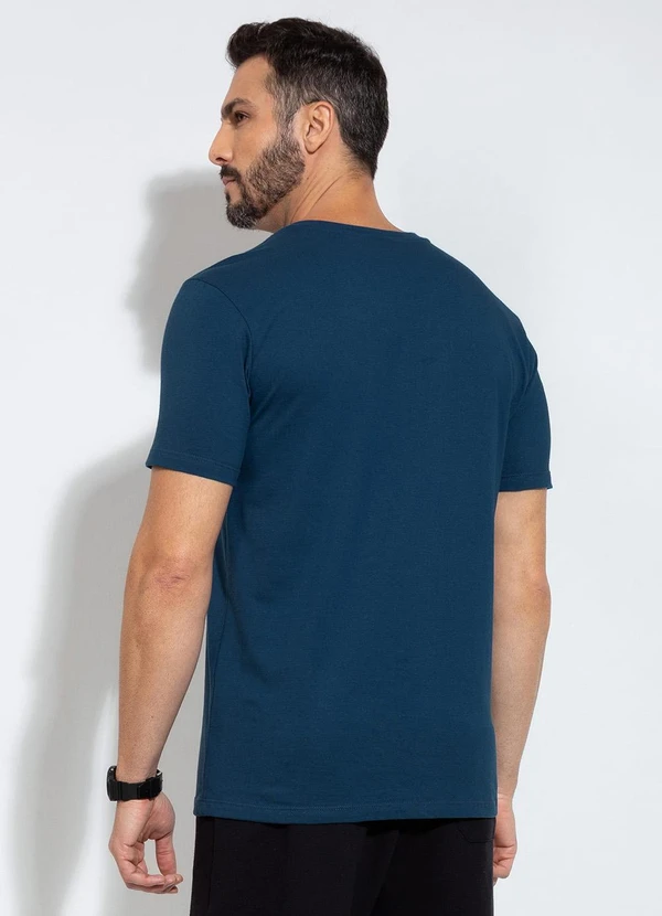 Exco - Camiseta em Algodão Azul 2