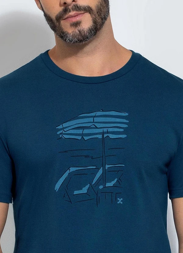 Exco - Camiseta em Algodão Azul 3