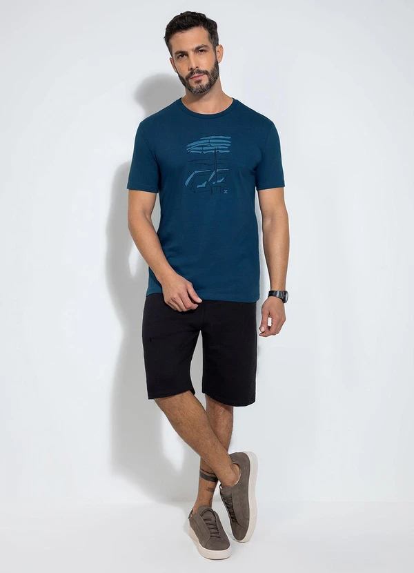 Exco - Camiseta em Algodão Azul 4