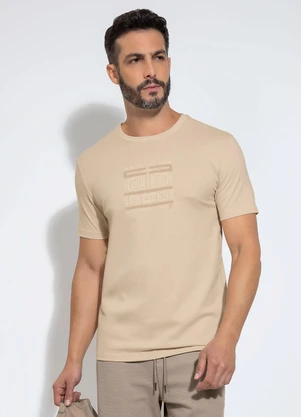Exco - Camiseta em Algodão Bege - EXCO
