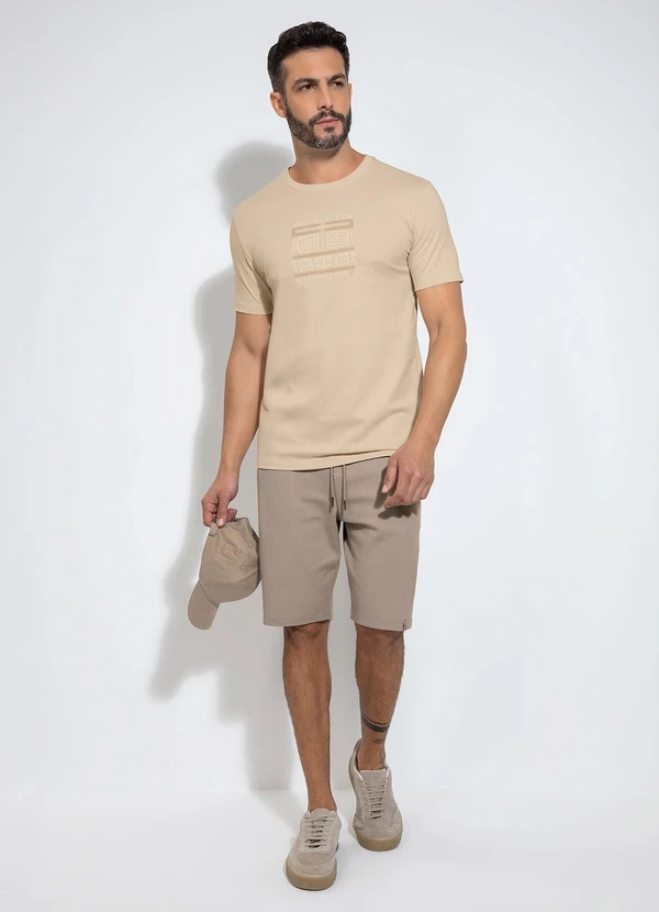 Exco - Camiseta em Algodão Bege 4