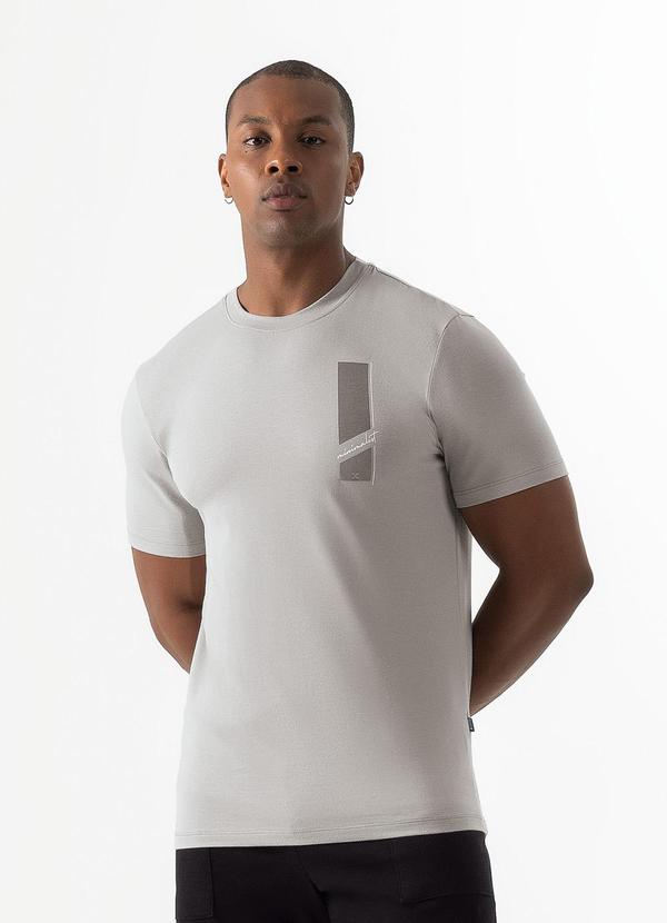 Exco - Camiseta em Algodão Cinza Claro
