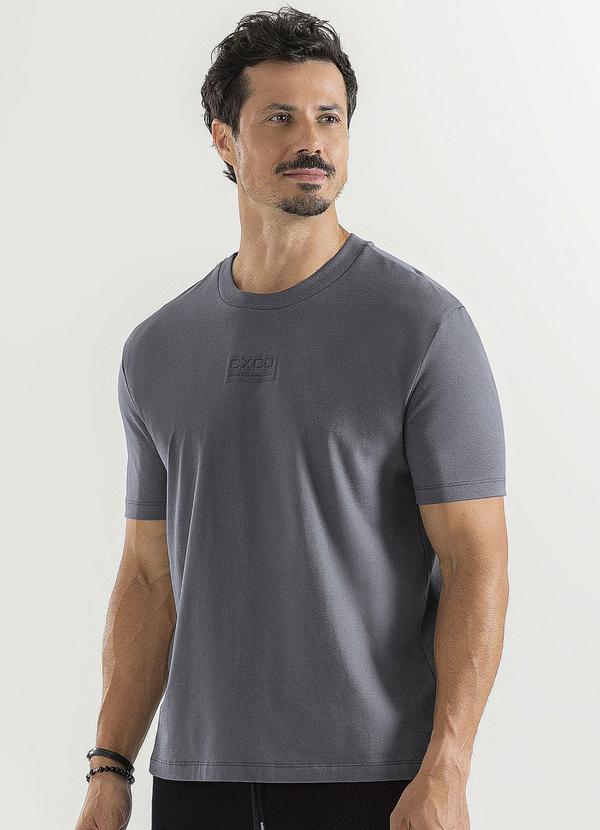 Exco - Camiseta em Algodão Cinza Escuro