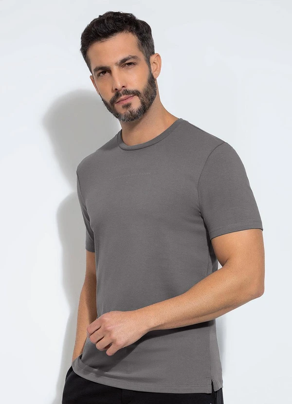 Exco - Camiseta em Algodão Cinza