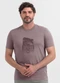 Exco - Camiseta em Algodão Branco - variação: Lilás