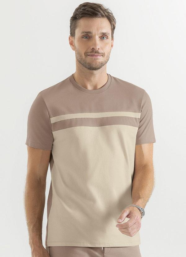 Exco - Camiseta em Algodão Marrom Claro