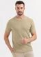 Exco - Camiseta em Algodão Preto - variação: Marrom Claro