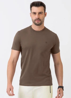 Exco - Camiseta em Algodão Marrom Escuro - EXCO