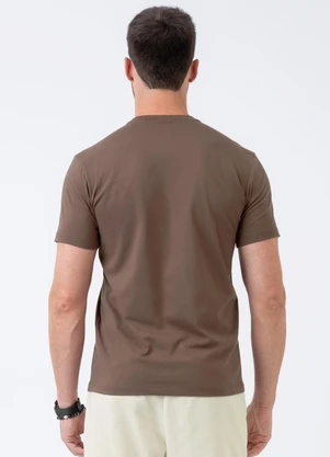 Exco - Camiseta em Algodão Marrom Escuro - EXCO