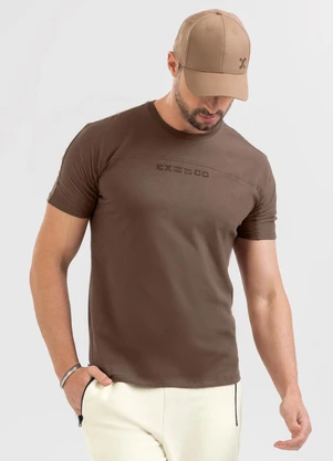 Exco - Camiseta em Algodão Marrom Escuro - EXCO