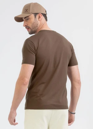 Exco - Camiseta em Algodão Marrom Escuro - EXCO