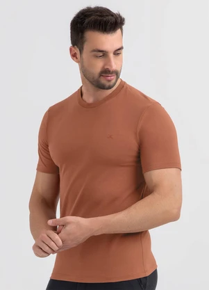 Exco - Camiseta em Algodão Marrom - EXCO