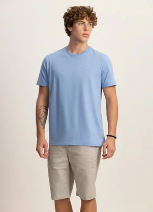 Fico - Camiseta em Algodão Penteado Azul - FICO