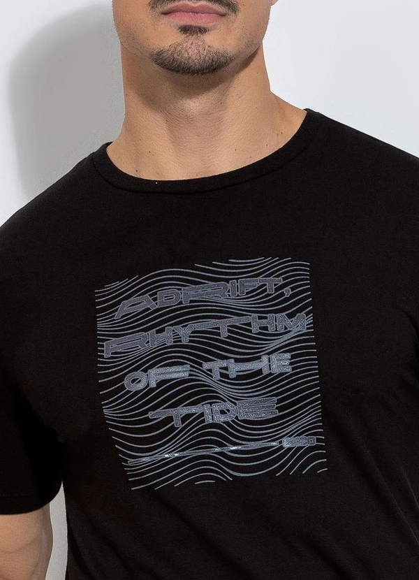 Exco - Camiseta em Algodão Preto 2