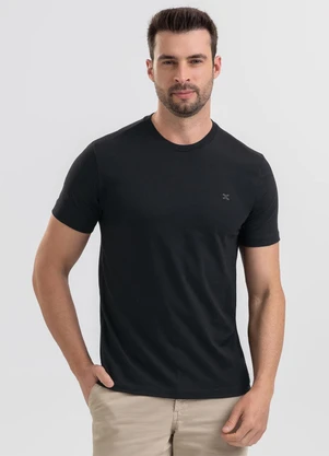 Exco - Camiseta em Algodão Preto - EXCO