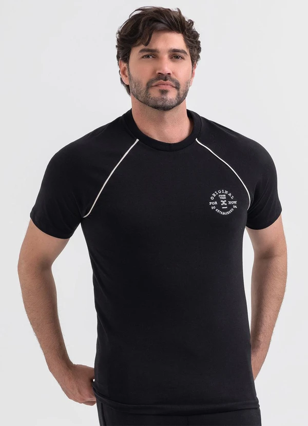 Exco - Camiseta em Algodão Preto