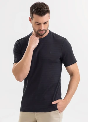 Exco - Camiseta em Algodão Preto - EXCO