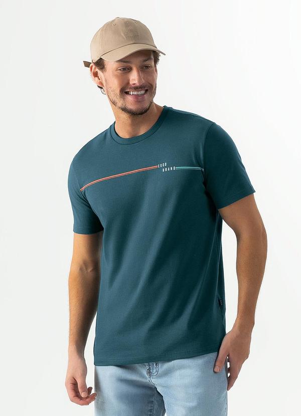 Exco - Camiseta em Algodão Verde Escuro