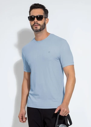 Exco - Camiseta em Canelado Azul - EXCO