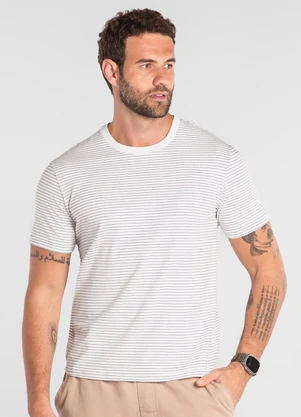 Camiseta em Cotton Listrado The Philippines Branco - THE PHILIPPINES