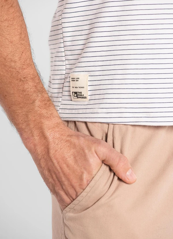 The Philippines - Camiseta em Cotton Listrado The Philippines Branco 3