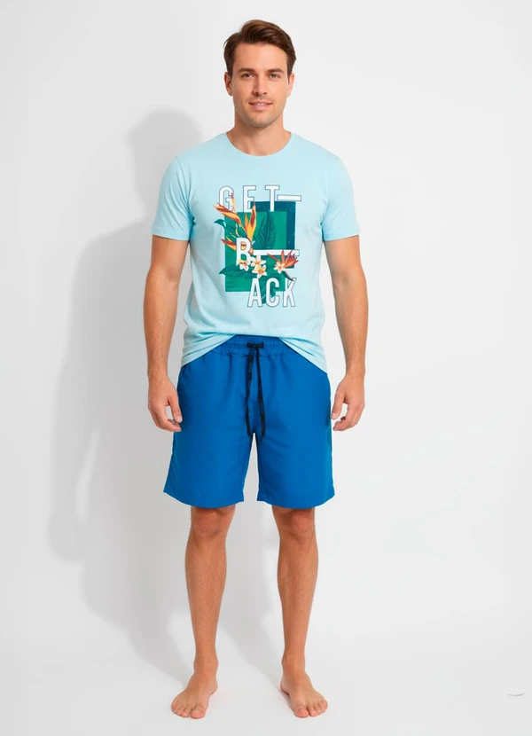 - Camiseta em Malha Azul 3