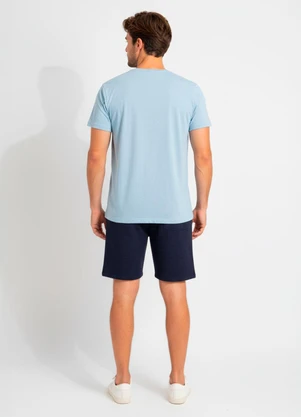 Fakini - Camiseta em Malha Azul - FAKINI