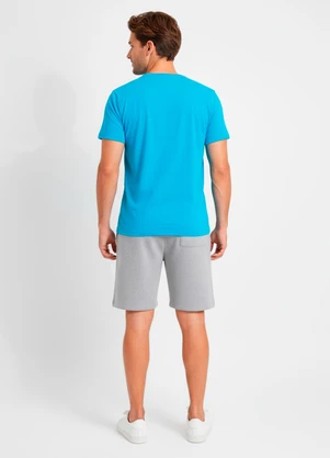 Multimarcas - Camiseta em Malha Azul - MULTIMARCAS
