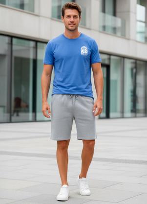 Camiseta em Malha (Azul)