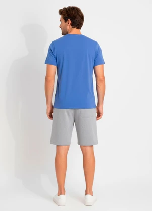 Multimarcas - Camiseta em Malha Azul - MULTIMARCAS