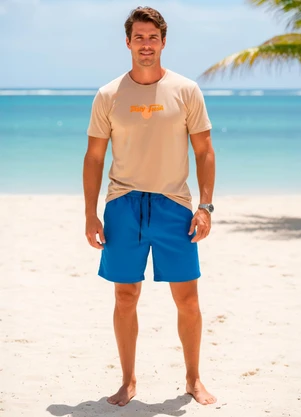 Multimarcas - Camiseta em Malha Bege - MULTIMARCAS