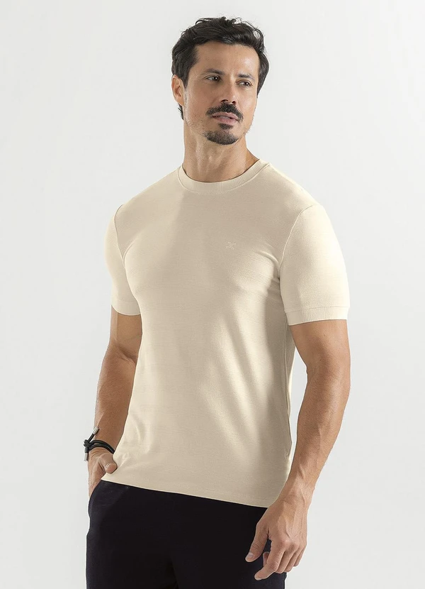 Exco - Camiseta em Malha Bege