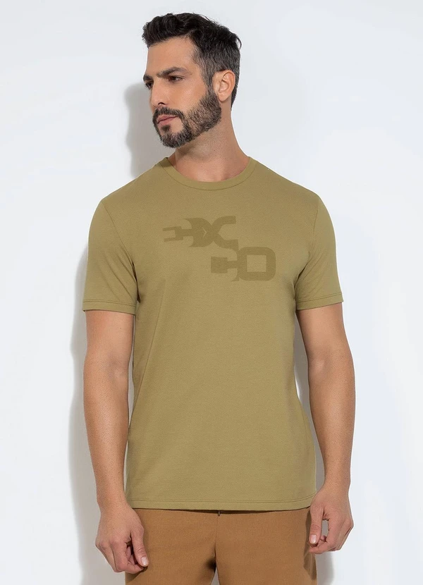 Exco - Camiseta em Malha Bege