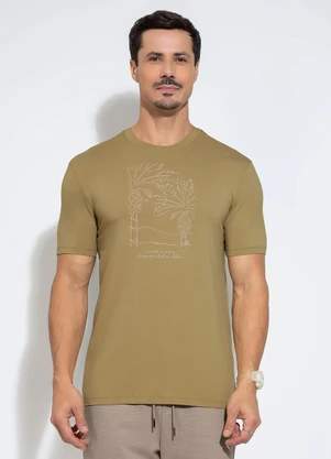 Exco - Camiseta em Malha Bege - EXCO