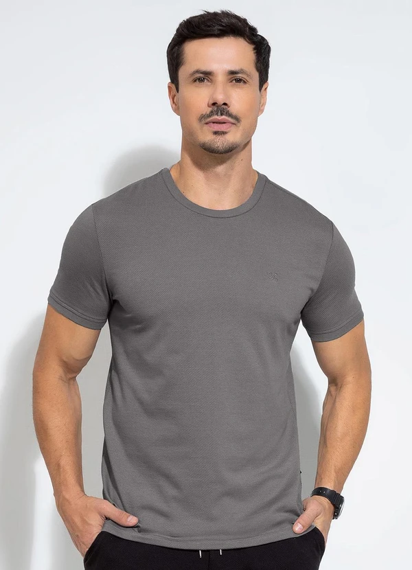 Exco - Camiseta em Malha Cinza