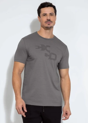 Exco - Camiseta em Malha Cinza - EXCO