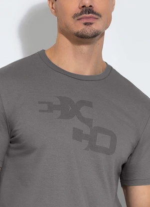 Exco - Camiseta em Malha Cinza - EXCO