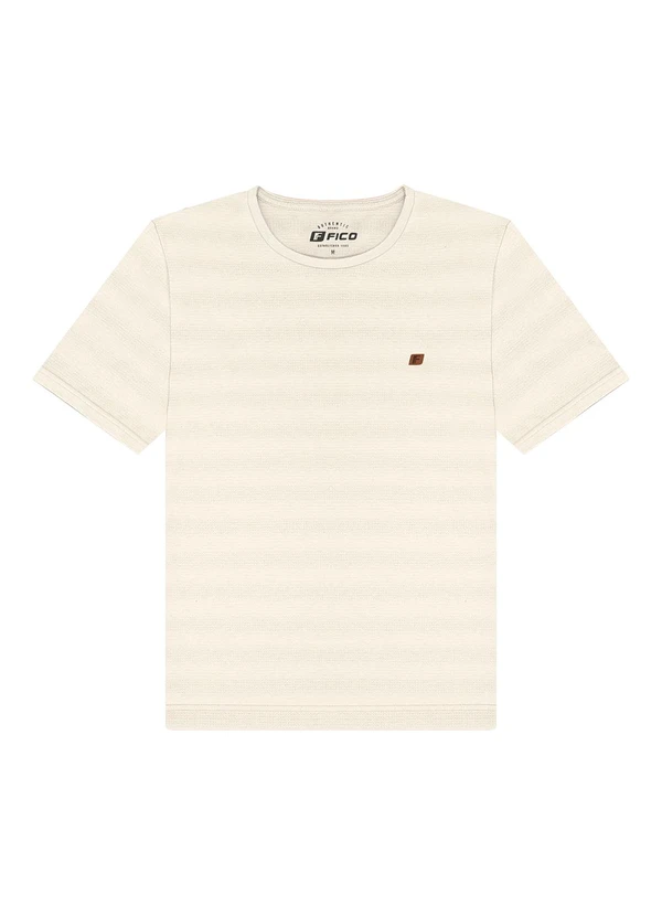 Fico - Camiseta em Malha com Textura Branco