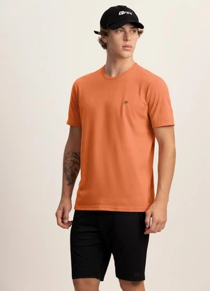 Fico - Camiseta em Malha com Textura Laranja - FICO