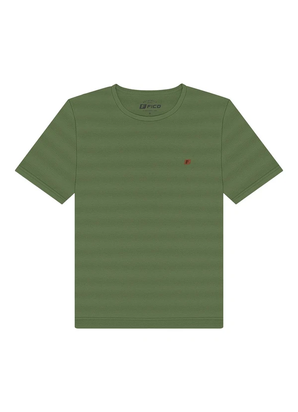 Fico - Camiseta em Malha com Textura Verde