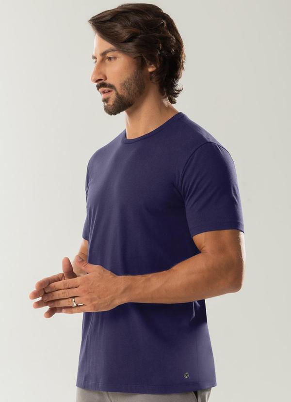 Exco - Camiseta em Malha Comfort Azul