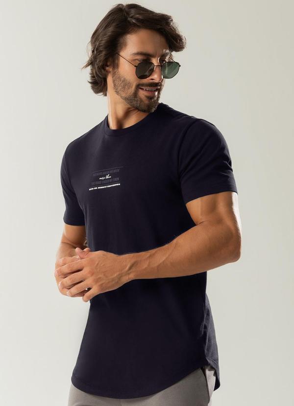 Exco - Camiseta em Malha Comfort Estampada Preto