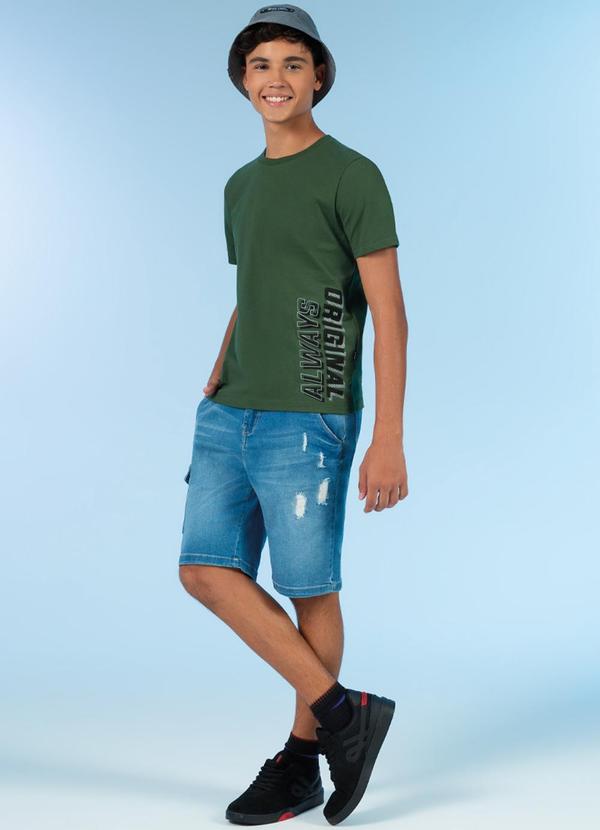 Exco - Camiseta em Malha Comfort Estampada Verde 2