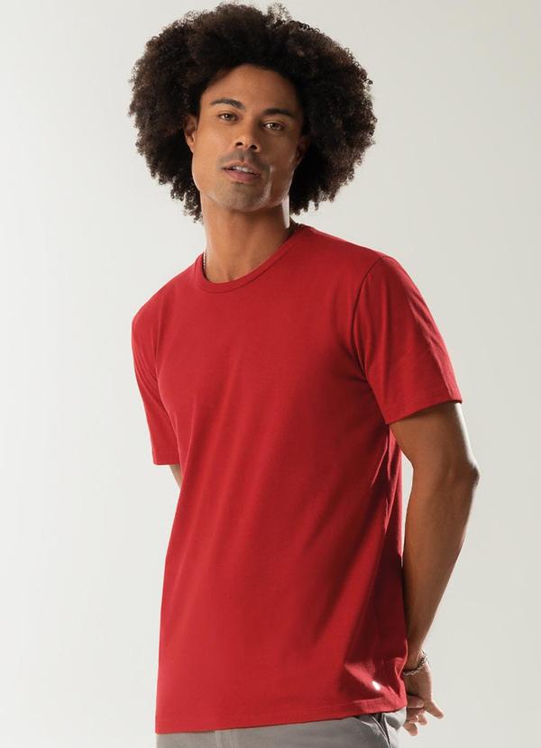Exco - Camiseta em Malha Comfort Vermelho