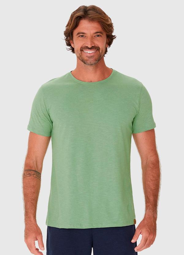 Malwee - Camiseta em Malha Diferenciada Verde