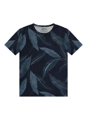 Fico - Camiseta em Malha Estampada Azul - FICO