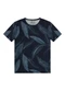 Fico - Camiseta em Malha Estampada Bege - variação: Azul