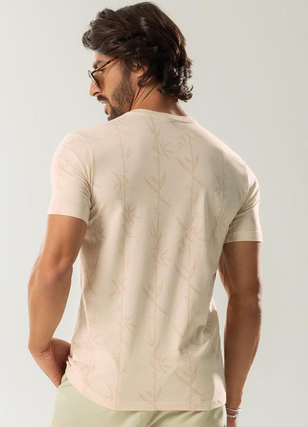 Exco - Camiseta em Malha Estampada Bege 2